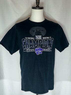 Gildan Kansas State University KSU Big 12 Champions Size Lg NCAA Wildcats